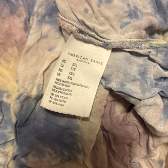 american eagle cropped tie dye button down top - Picture 6 of 6
